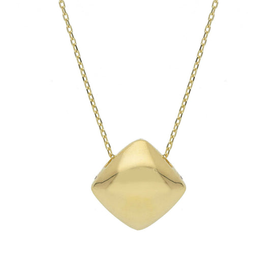Collana con pendente quadrato Joy Gioielli oro giallo 9 KT MISURA UNICA