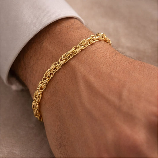 Bracciale catena Joy Gioielli oro 18 kt con maglie 19 cm