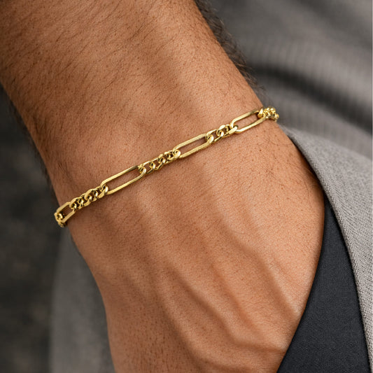 Bracciale catena Joy Gioielli oro 18 kt con maglia gourmette 19 cm