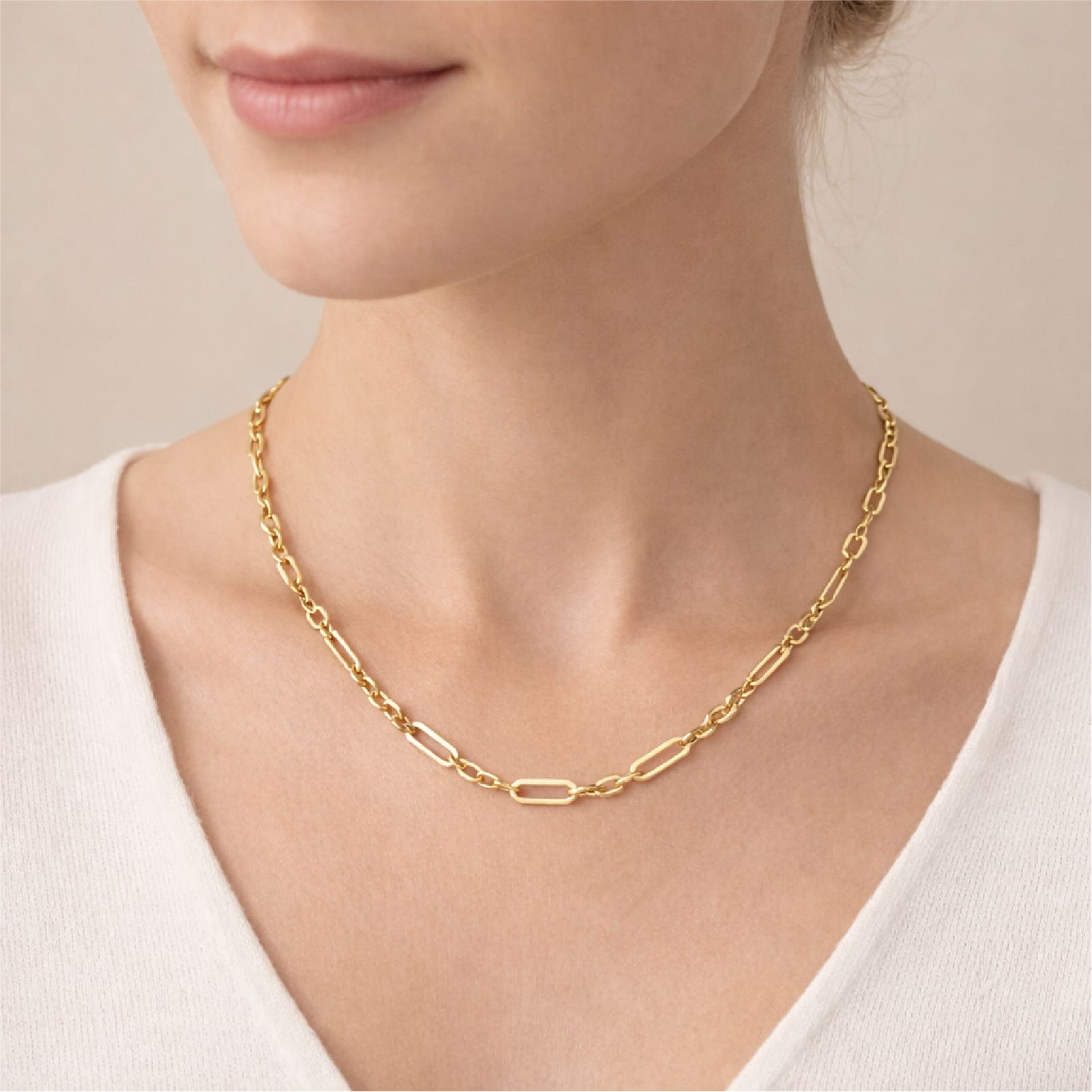 Collana girocollo Joy Gioielli oro 18 kt con maglia gourmette MISURA UNICA