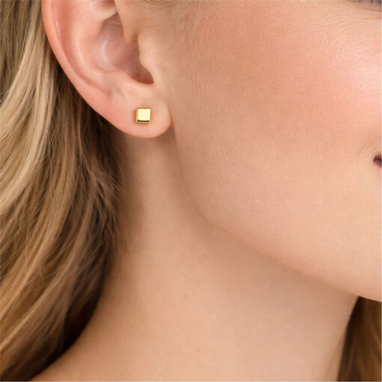 Orecchini lobo Joy Gioielli in oro giallo 18 kt con dado MISURA UNICA