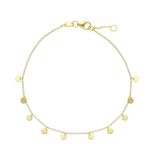 Bracciale catena Joy Gioielli oro giallo 18 kt con pendenti 18 cm