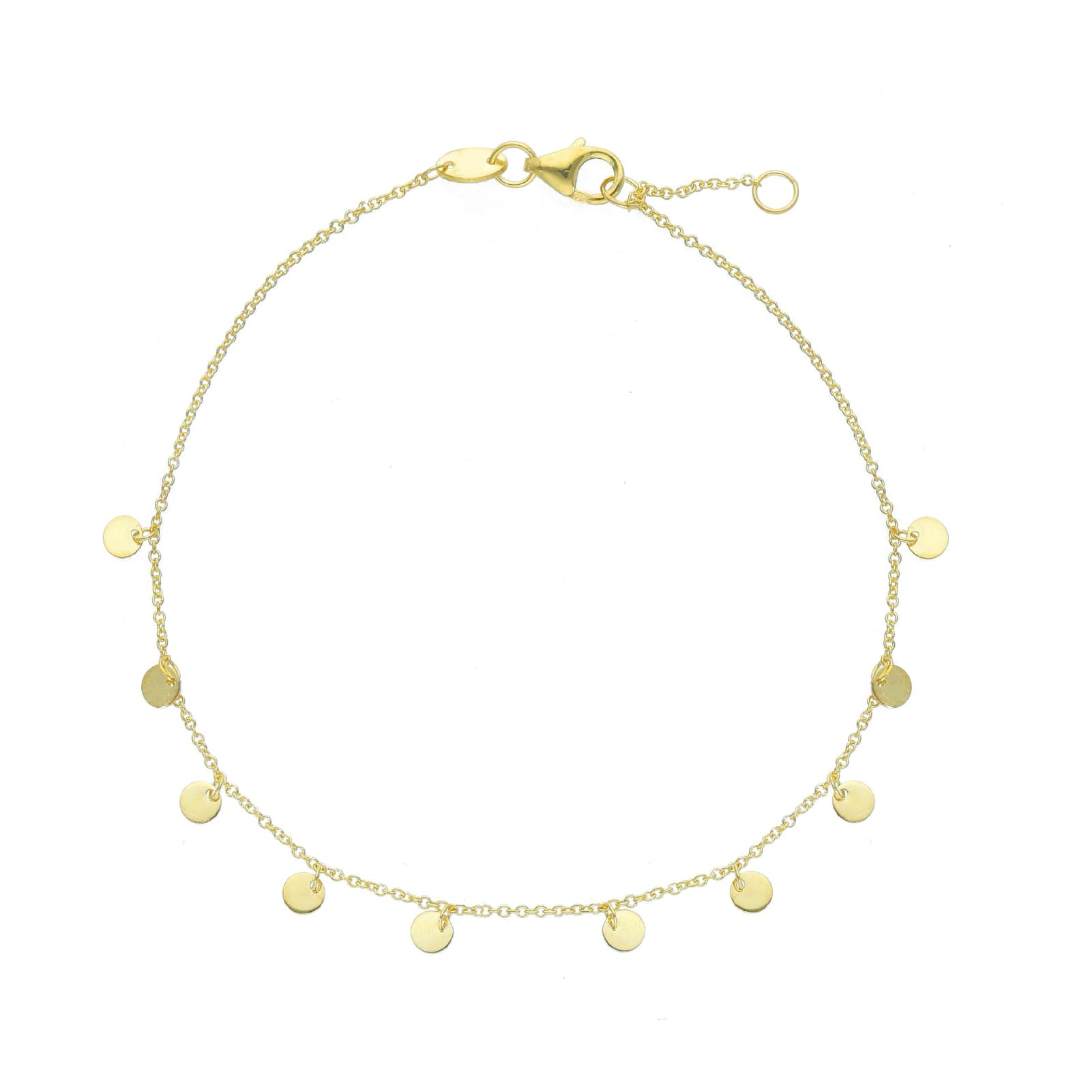 Bracciale catena Joy Gioielli oro giallo 18 kt con pendenti 18 cm