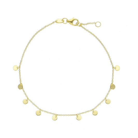 Bracciale catena Joy Gioielli oro giallo 18 kt con pendenti 18 cm