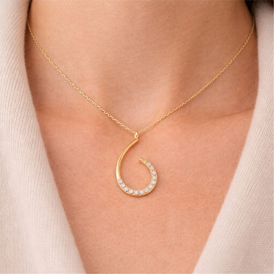 Collana Joy Gioielli oro giallo 18 KT con pendente e zirconi MISURA UNICA