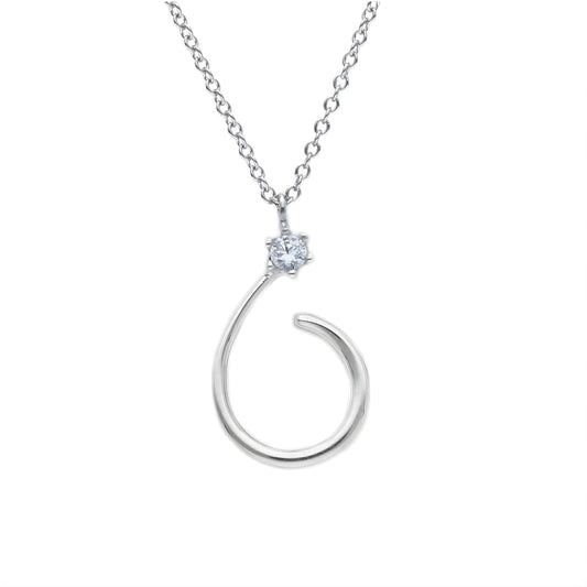 Collana girocollo Joy Gioielli oro bianco 18 KT con zircone MISURA UNICA