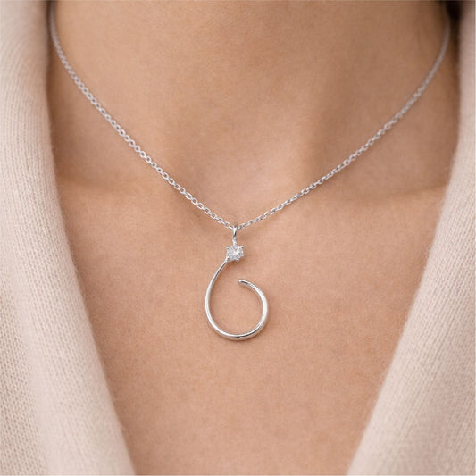 Collana girocollo Joy Gioielli oro bianco 18 KT con zircone MISURA UNICA