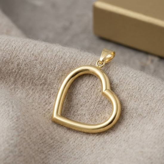 Ciondolo Joy Gioielli oro giallo 18 KT con cuore aperto MISURA UNICA