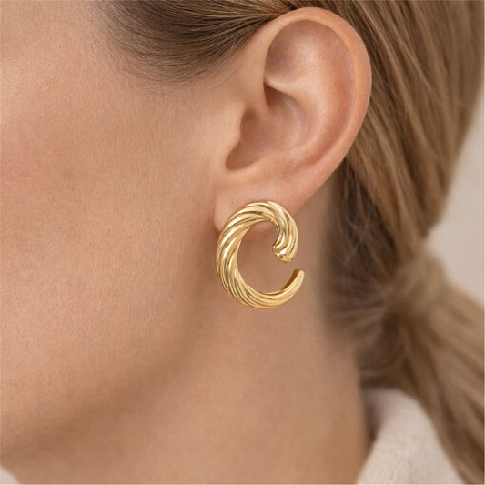 Orecchini a lobo Joy Gioielli oro 18 KT con spirale piccola MISURA UNICA