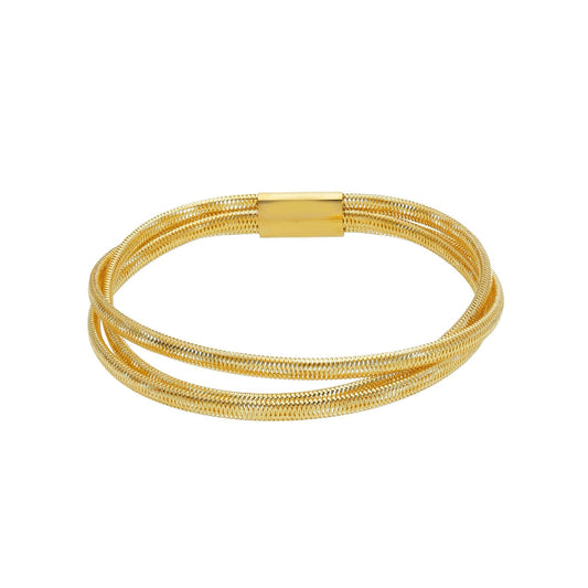 Bracciale Joy Gioielli oro 18 KT con doppio filo elastico flex regolabili