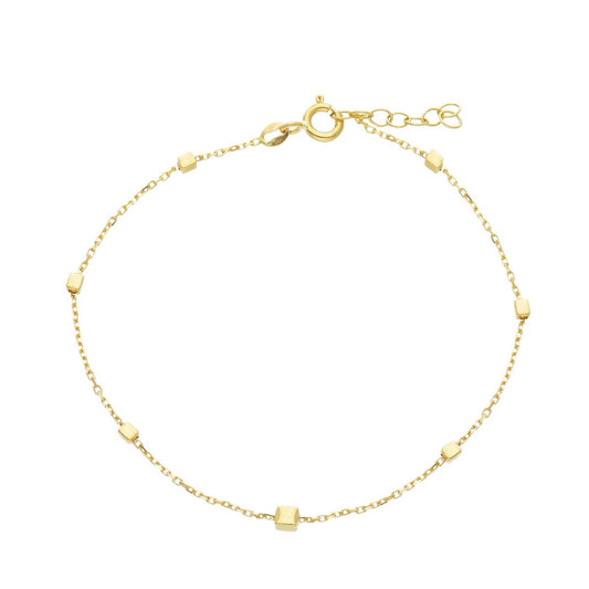 Bracciale catena con elementi Joy Gioielli oro giallo 18 KT Regolabile 17-19 cm