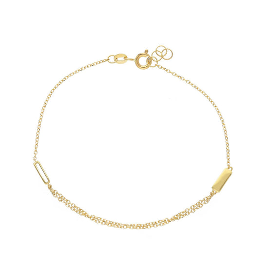 Bracciale catena multifilo Joy Gioielli in oro giallo 18 KT Regolabile 17-18,5 cm