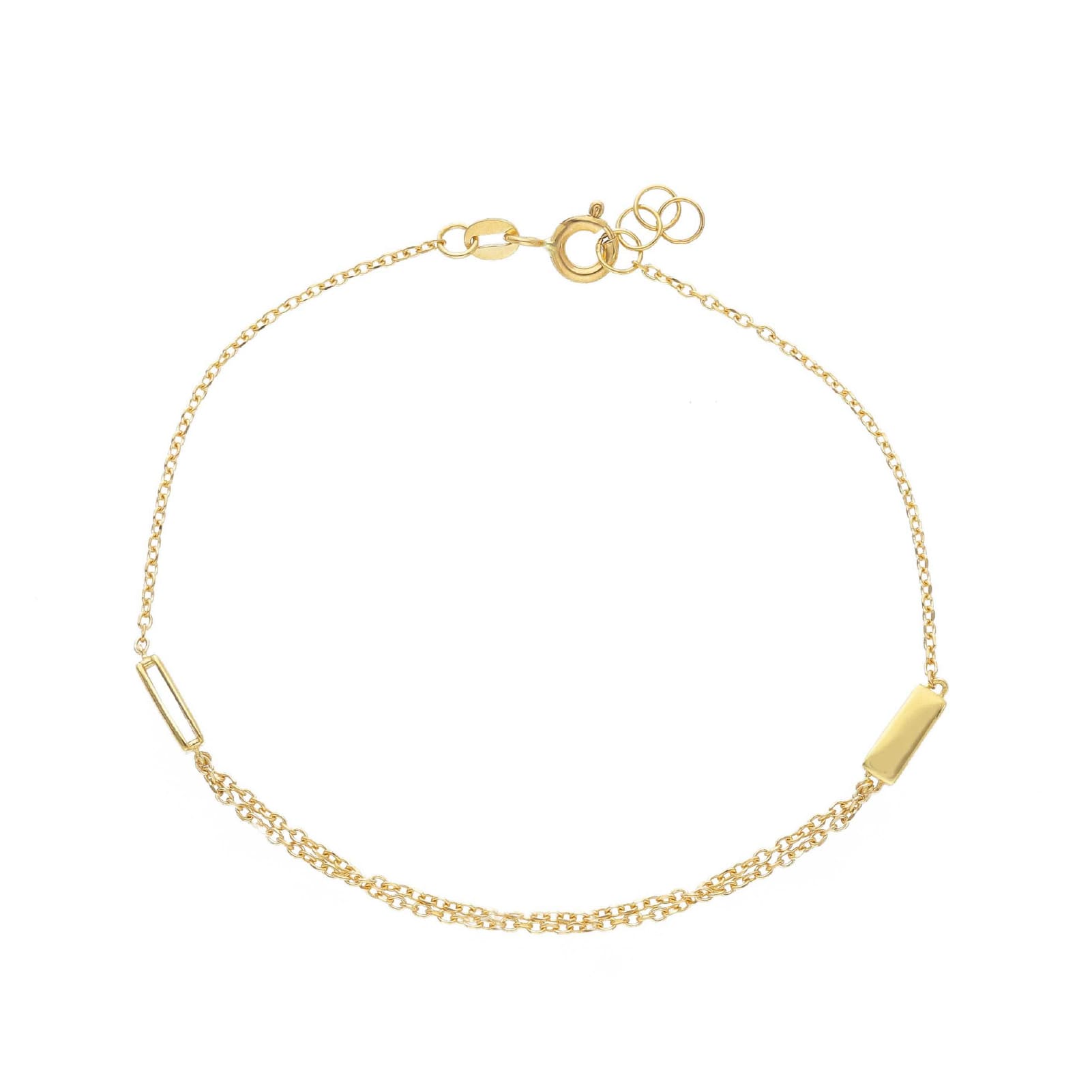 Bracciale catena multifilo Joy Gioielli in oro giallo 18 KT Regolabile 17-18,5 cm