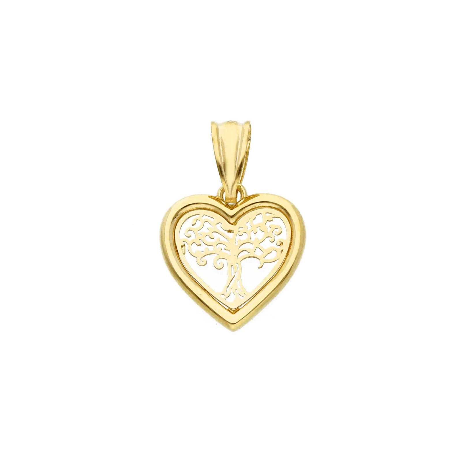 Ciondolo Joy Gioielli in oro giallo 9kt con cuore e albero vita MISURA UNICA