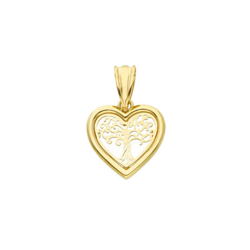 Ciondolo Joy Gioielli in oro giallo 9kt con cuore e albero vita MISURA UNICA