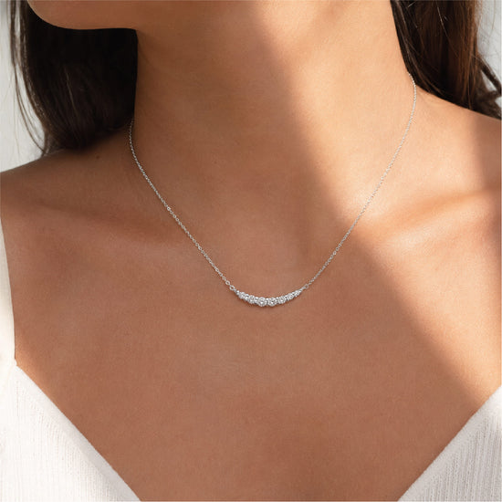 Collana Joy Gioielli in oro bianco 9kt con zirconi degradè MISURA UNICA