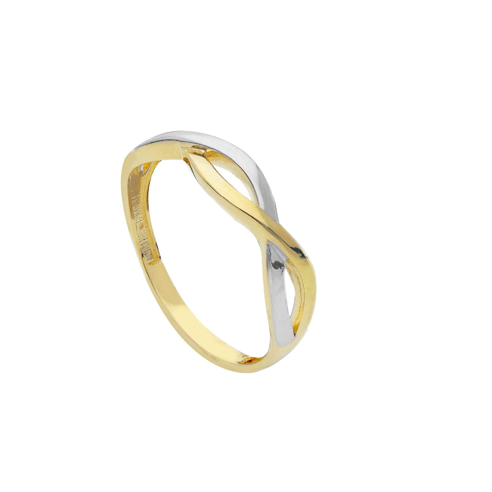 Anello Joy Gioielli Oro in oro giallo e bianco intrecciato SU MISURA