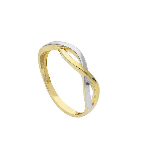 Anello Joy Gioielli Oro in oro giallo e bianco intrecciato SU MISURA