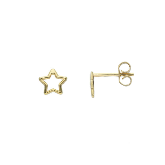 Orecchini lobo Joy Gioielli in oro giallo 9kt a stella MISURA UNICA