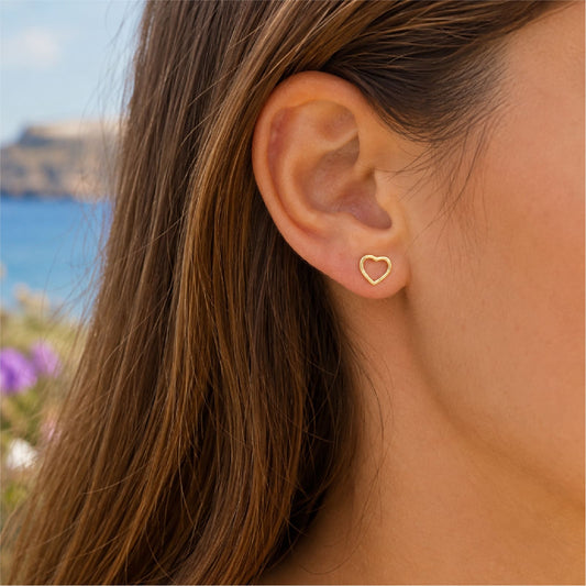 Orecchini lobo Joy Gioielli in oro giallo 9kt a cuore da donna MISURA UNICA