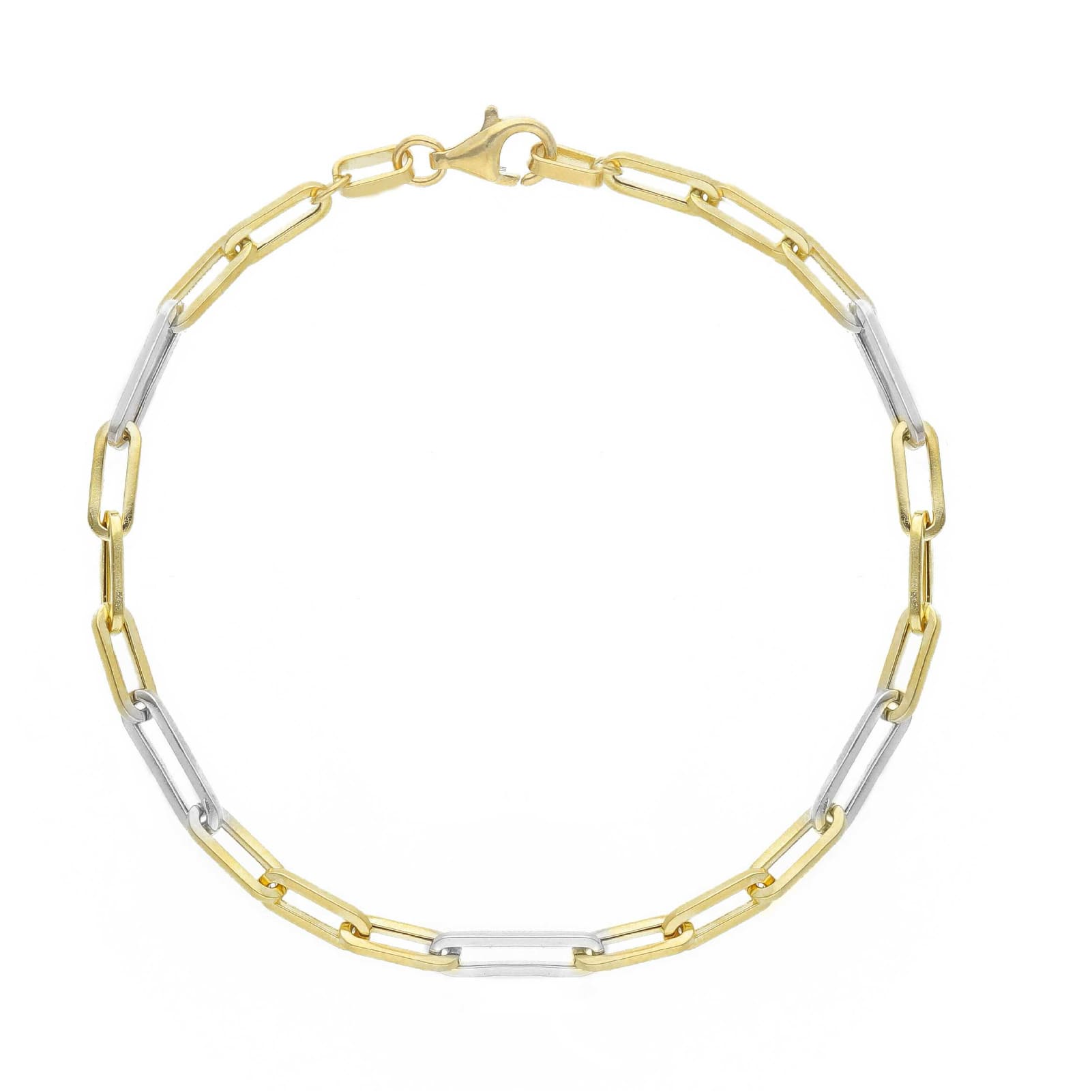 Bracciale catena Joy Gioielli Oro in oro giallo e bianco 18kt
