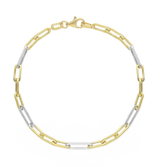 Bracciale catena Joy Gioielli Oro in oro giallo e bianco 18kt 18 cm