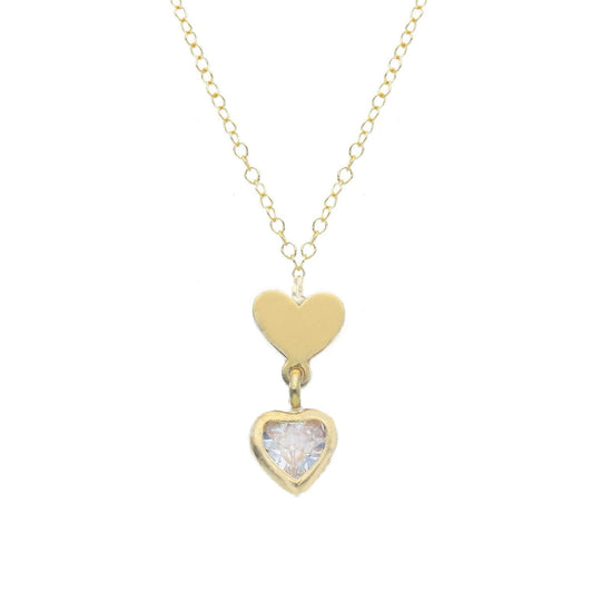 Collana Joy Gioielli in oro giallo 9kt con zircone e cuore MISURA UNICA