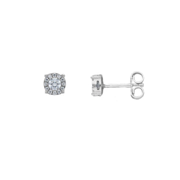 Orecchini lobo Joy Gioielli Oro in oro bianco 18kt e zirconi MISURA UNICA