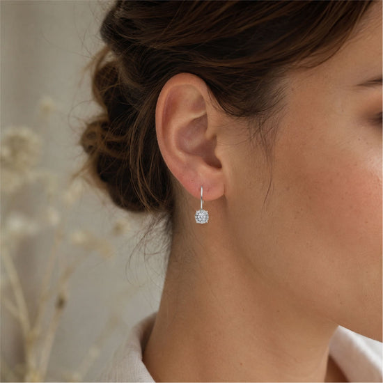 Orecchini pendenti Joy Gioielli Oro oro bianco 18kt zirconi MISURA UNICA