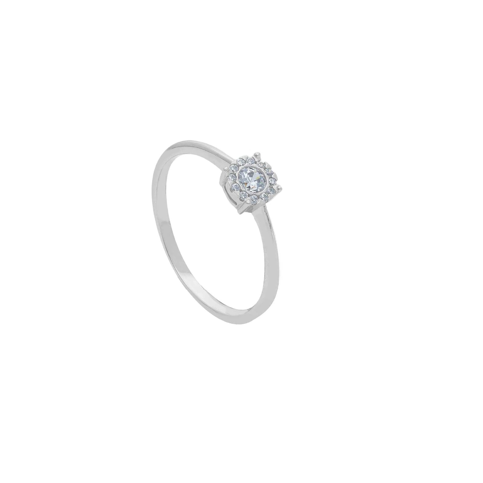 Anello solitario Joy Gioielli Oro in oro bianco 18kt zirconi