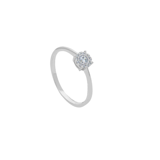 Anello solitario Joy Gioielli Oro in oro bianco 18kt zirconi SU MISURA