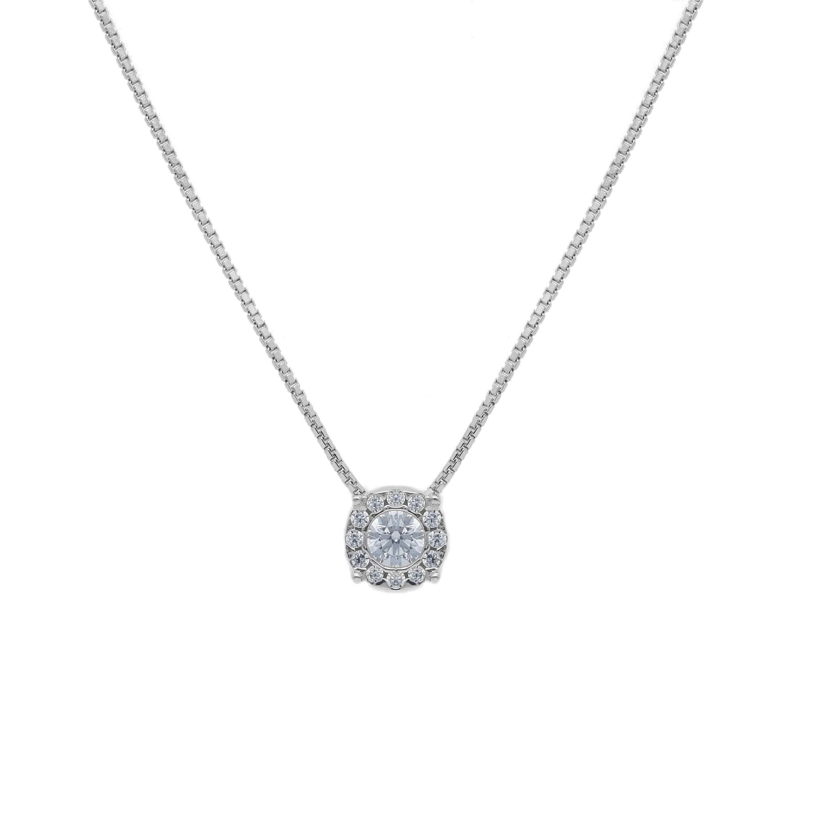 Collana catena Joy Gioielli Oro in oro bianco 18kt e zirconi