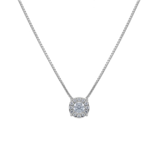 Collana catena Joy Gioielli Oro in oro bianco 18kt e zirconi MISURA UNICA