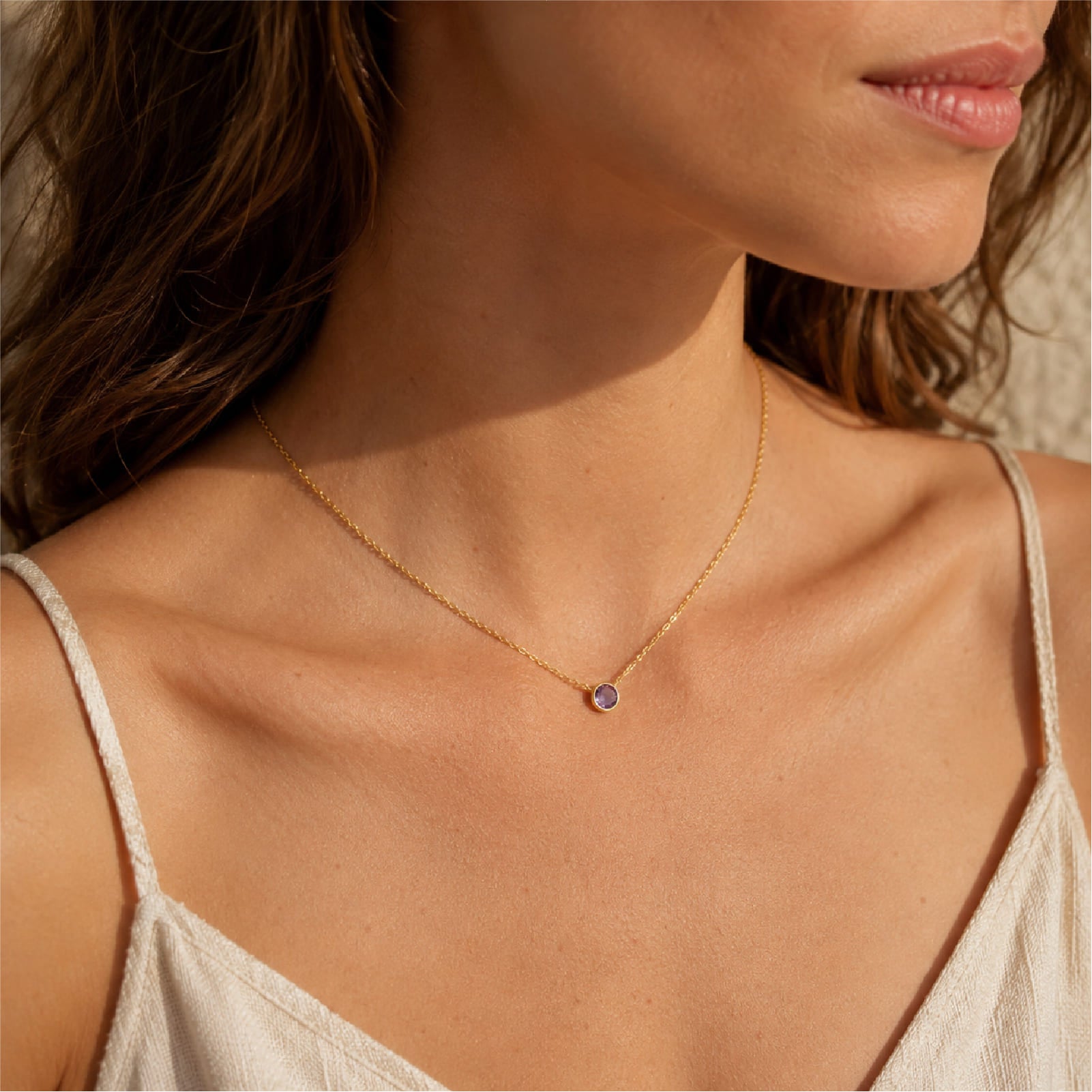 Collana catena Joy Gioielli Oro in oro giallo 18kt e ametista MISURA UNICA