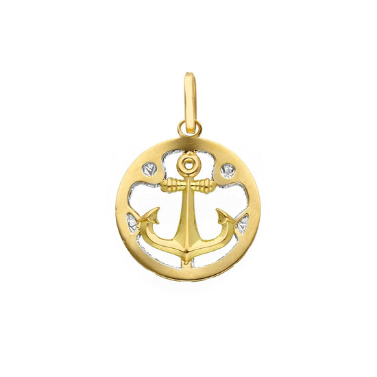 Ciondolo Joy Gioielli Oro in oro giallo e bianco 18kt ancora MISURA UNICA