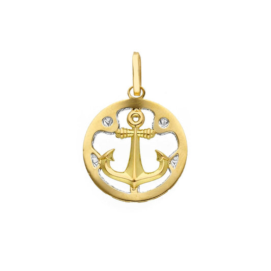 Ciondolo Joy Gioielli Oro in oro giallo e bianco 18kt ancora MISURA UNICA
