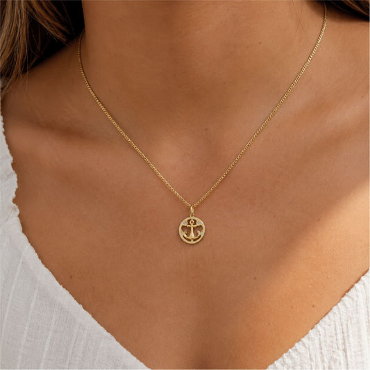 Ciondolo Joy Gioielli Oro in oro giallo e bianco 18kt ancora MISURA UNICA