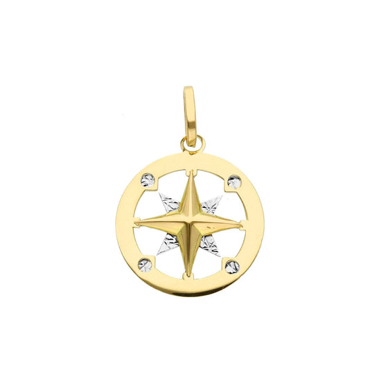 Ciondolo Joy Gioielli Oro in oro giallo 18kt rosa dei venti MISURA UNICA