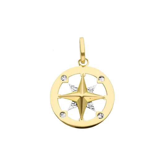 Ciondolo Joy Gioielli Oro in oro giallo 18kt rosa dei venti MISURA UNICA