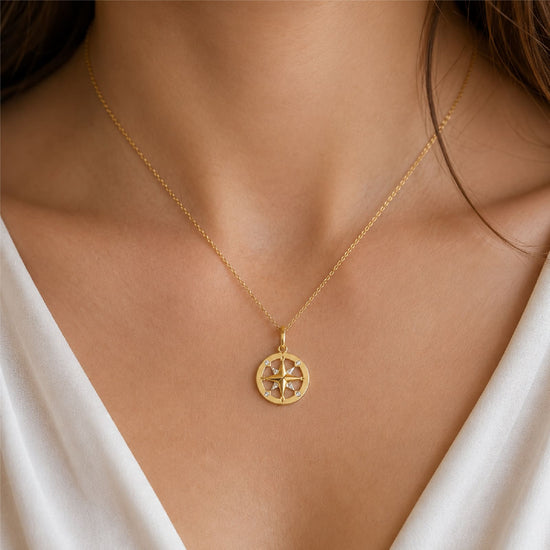 Ciondolo Joy Gioielli Oro in oro giallo 18kt rosa dei venti MISURA UNICA