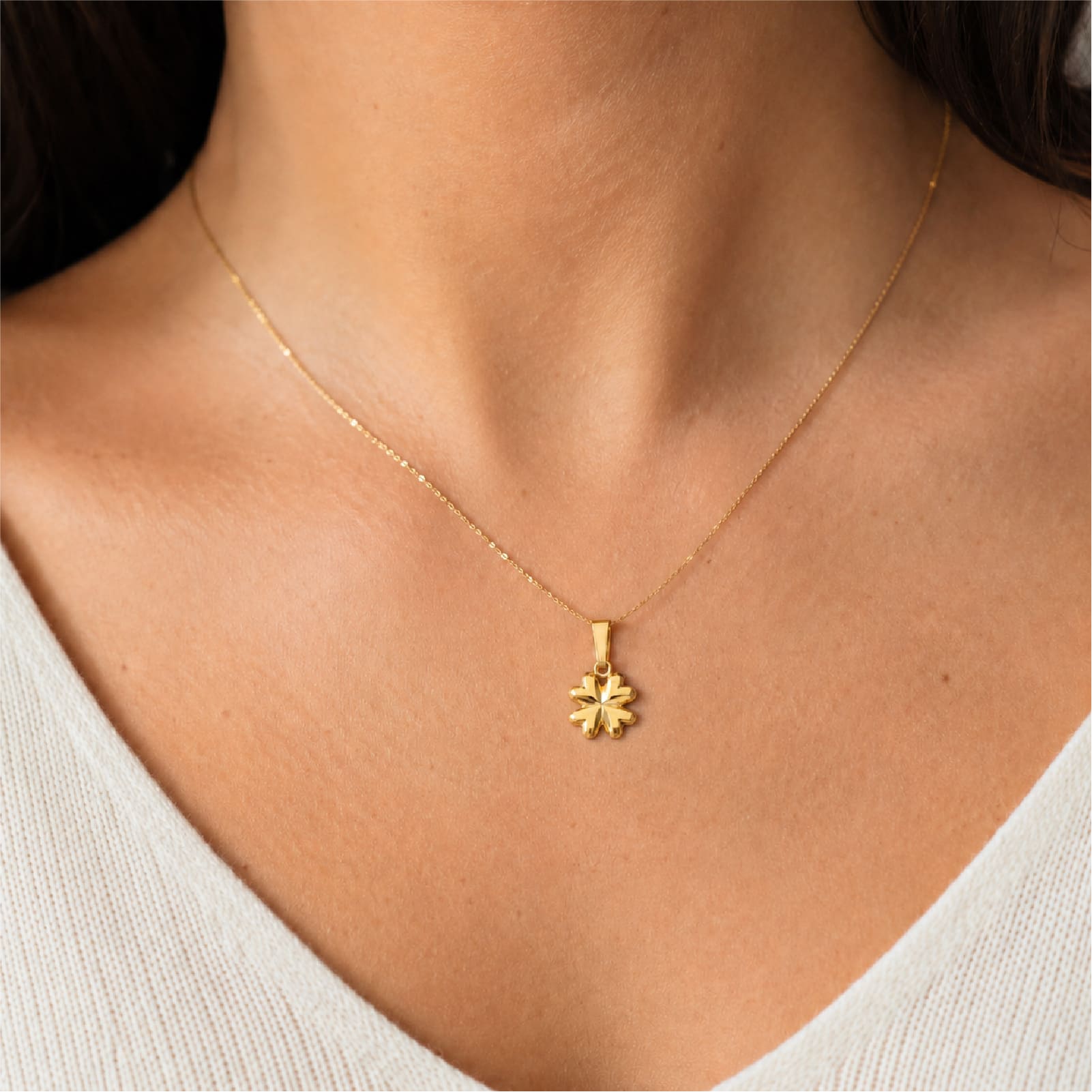 Ciondolo Joy Gioielli Oro in oro giallo 18kt quadrifoglio MISURA UNICA