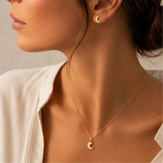 Orecchini lobo Joy Gioielli Oro in oro giallo 18kt luna MISURA UNICA