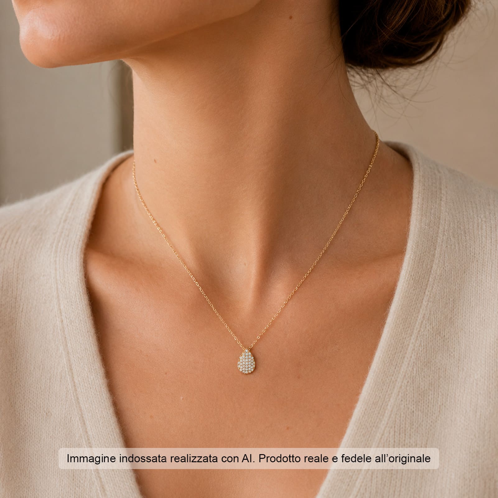Collana pendente Joy Gioielli Oro in oro giallo e zirconi MISURA UNICA