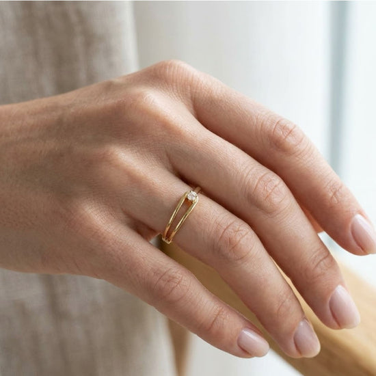 Anello solitario Joy Gioielli Oro in oro giallo 18kt SU MISURA