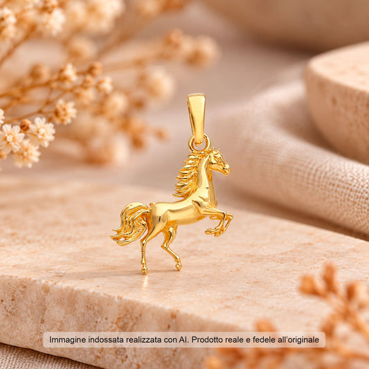 Ciondolo Joy Gioielli Oro in oro giallo 9kt forma di cavallo MISURA UNICA