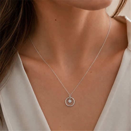 Collana con pendente Joy Gioielli Oro in oro bianco 18kt MISURA UNICA