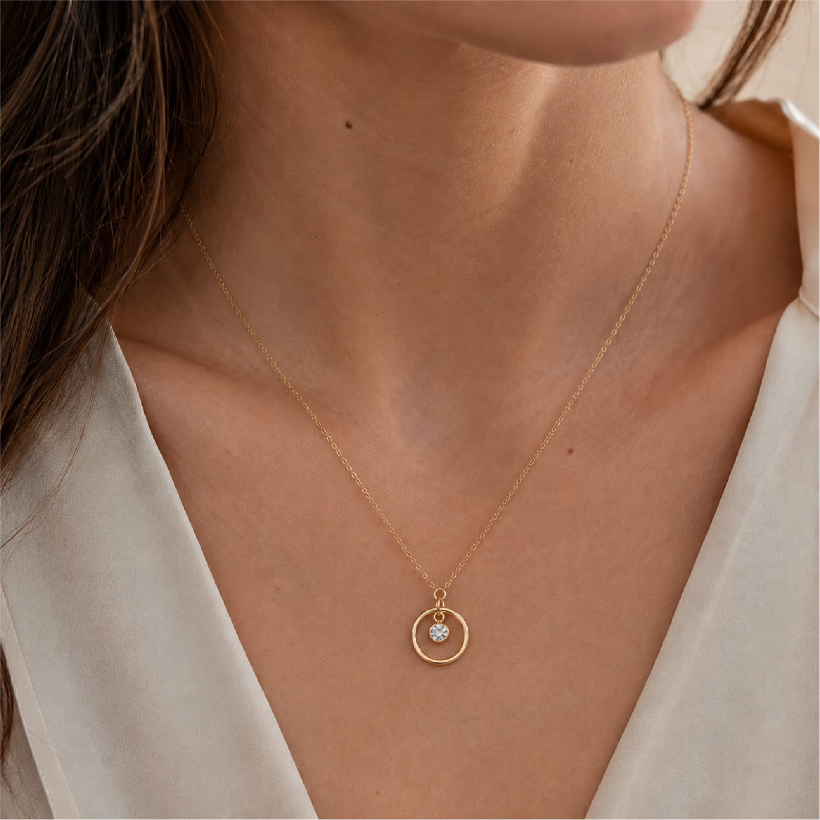 Collana con pendente Joy Gioielli Oro oro giallo bianco 18kt MISURA UNICA