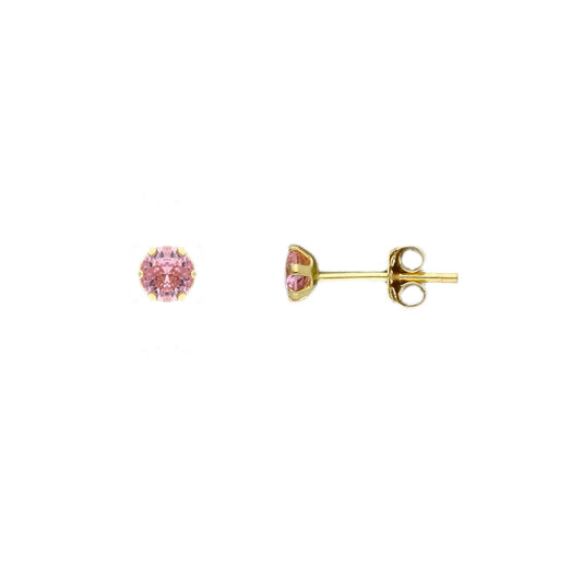 Orecchini lobo Joy Gioielli Oro oro giallo 18kt zircone rosa MISURA UNICA