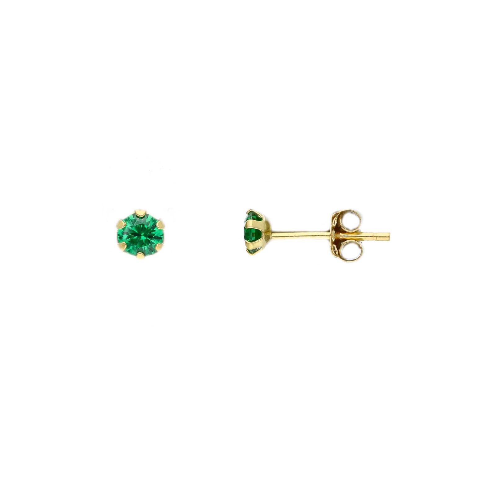 Orecchini lobo Joy Gioielli Oro oro giallo 18kt zircone verde MISURA UNICA