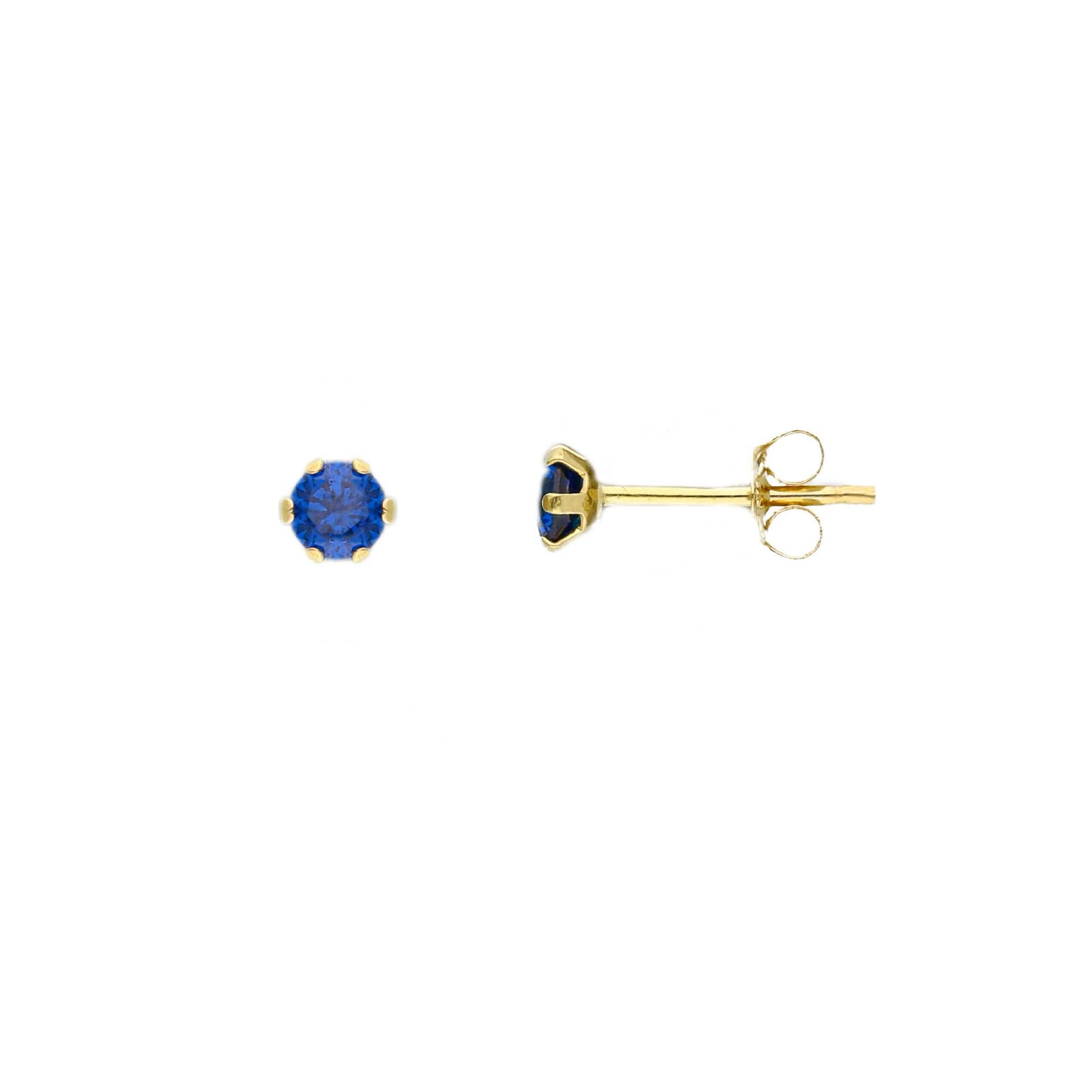 Orecchini lobo Joy Gioielli Oro oro giallo 18kt zircone blu MISURA UNICA